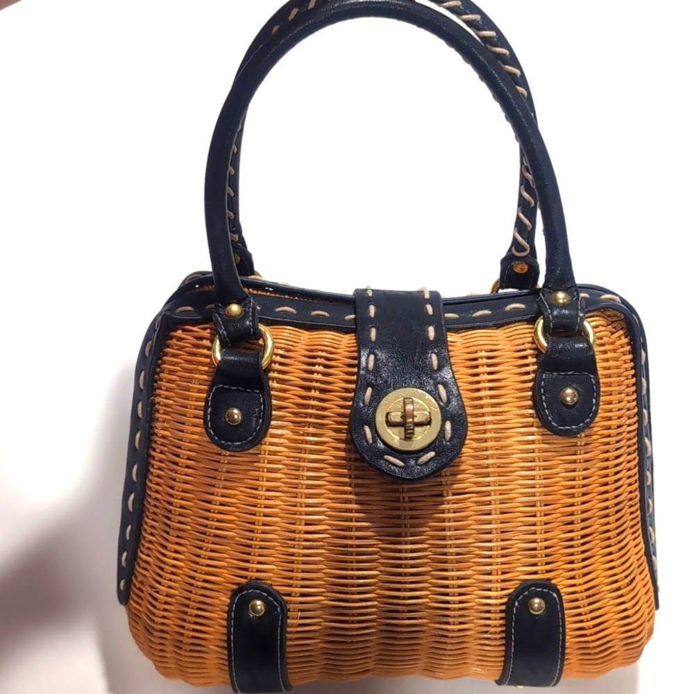 Wicker Purse Picnic Bag